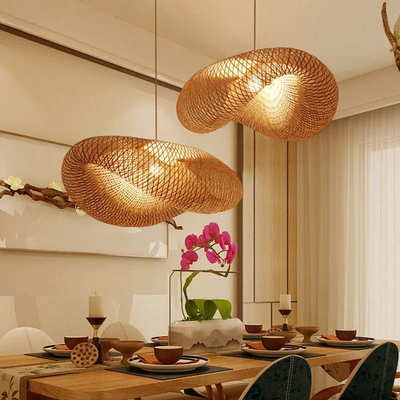 Floroux | Lampe Suspension Bambou | Design Naturel Artisanal