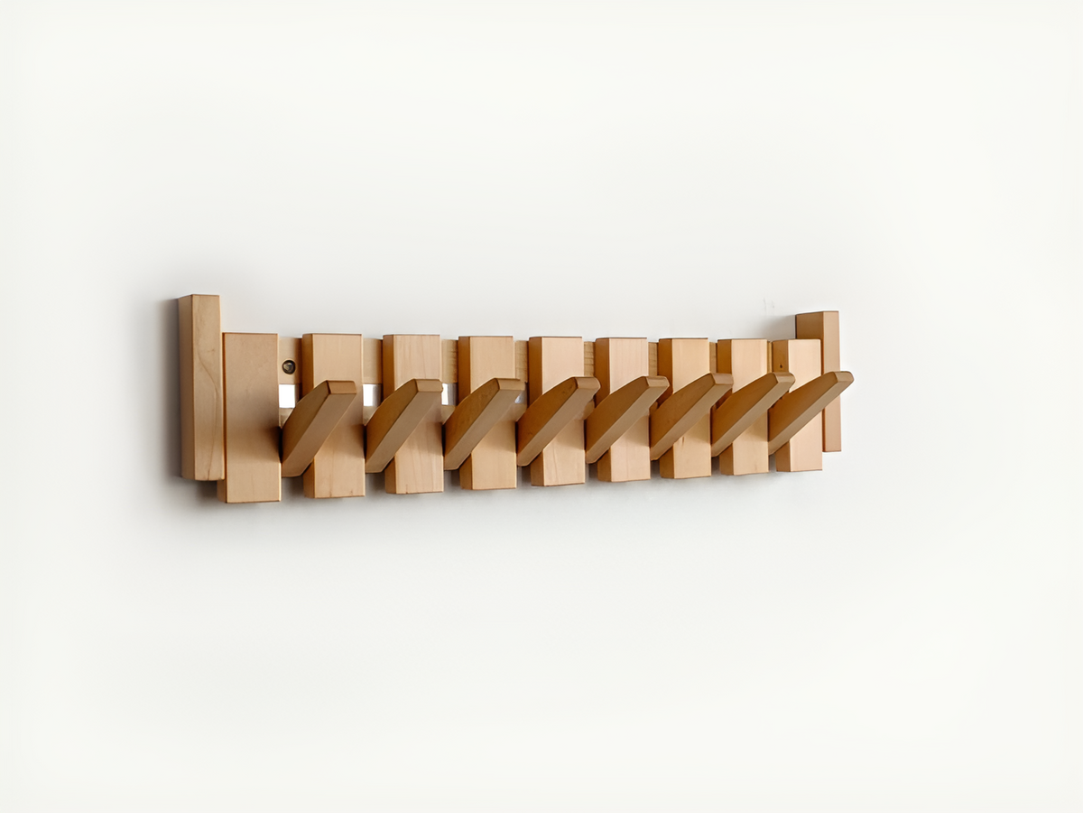 Floroux | Étagère Murale Piano en Bois | Crochets Pliables