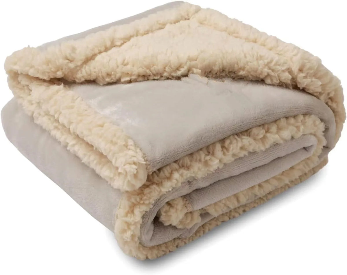 Floroux | Couverture Hiver Microfibre Shaggy | Douce et Résistante