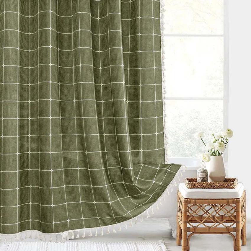 Floroux | Rideau de Douche Jacquard | Résistant à l’Eau
