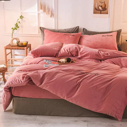 Floroux | Housse de Couette Microfibre Velours | Douce Toutes Saisons