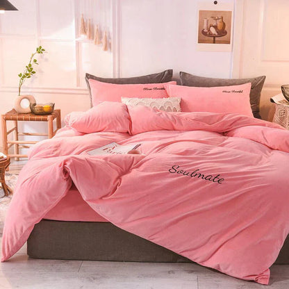 Floroux | Housse de Couette Microfibre Velours | Douce Toutes Saisons