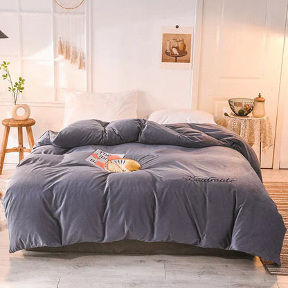 Floroux | Housse de Couette Microfibre Velours | Douce Toutes Saisons