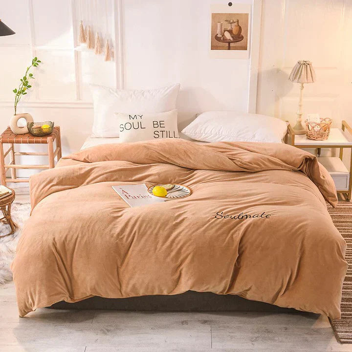 Floroux | Housse de Couette Microfibre Velours | Douce Toutes Saisons