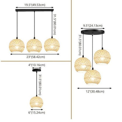 Floroux | Lampe Suspension Rotin | Design Artisanal Naturel