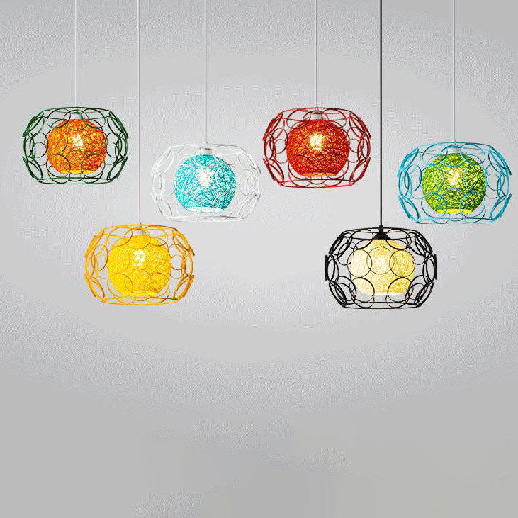 Floroux | Lampe Suspension Chanvre | Design Naturel et Moderne