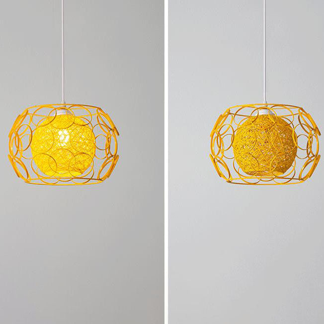 Floroux | Lampe Suspension Chanvre | Design Naturel et Moderne