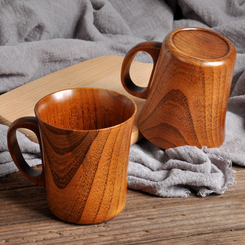 Floroux | Tasse Japonaise en Bois | Style Rétro Littéraire
