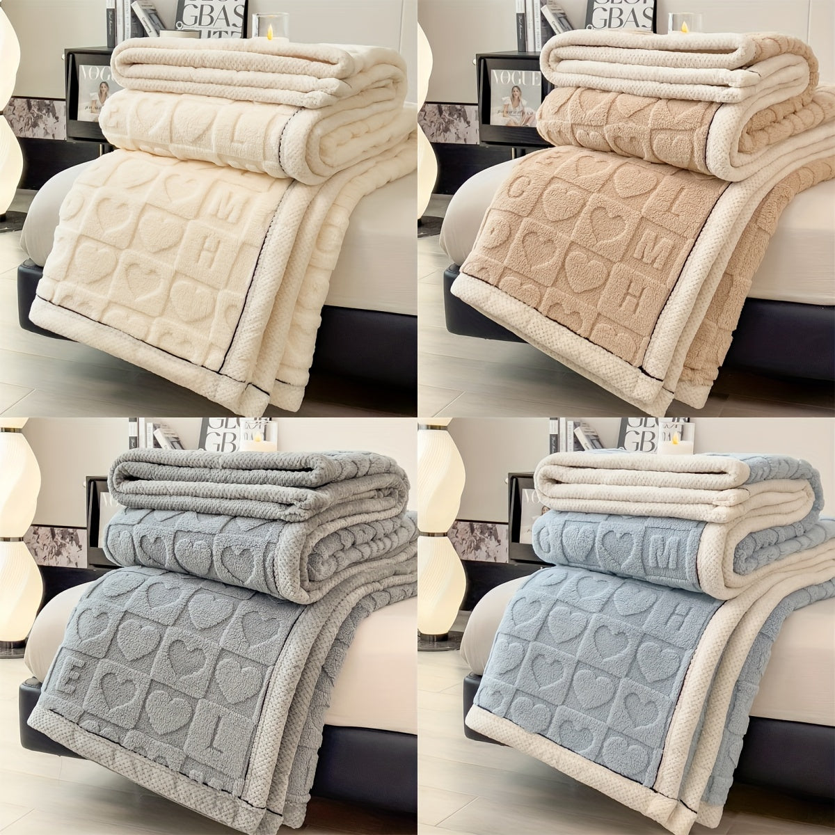 Floroux | Couverture en Fleece Réversible | Douce et Toutes Saisons