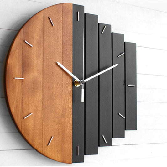 Floroux | Horloge Murale en Bois Naturel | Design Minimaliste