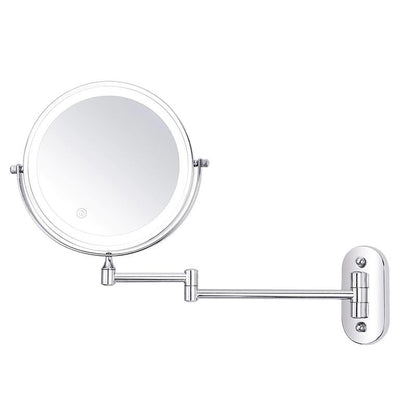 Floroux | Miroir de Maquillage LED Mural | Grossissant Rechargeable