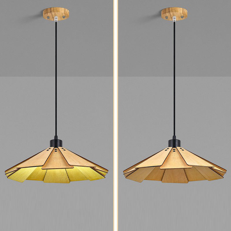 Floroux | Lampe Suspension Japonaise | Abat-jour en Bois de Tilleul