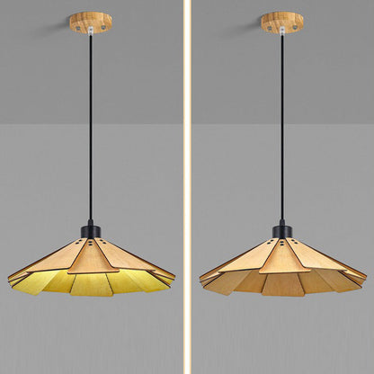 Floroux | Lampe Suspension Japonaise | Abat-jour en Bois de Tilleul