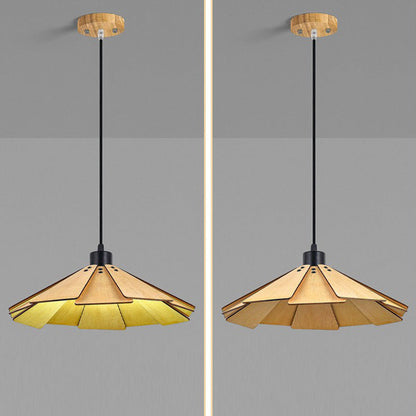 Floroux | Lampe Suspension Japonaise | Abat-jour en Bois de Tilleul