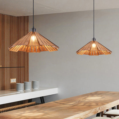 Floroux | Lampe Suspension Japonaise | Abat-jour en Bois de Tilleul