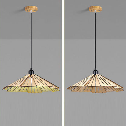 Floroux | Lampe Suspension Japonaise | Abat-jour en Bois de Tilleul
