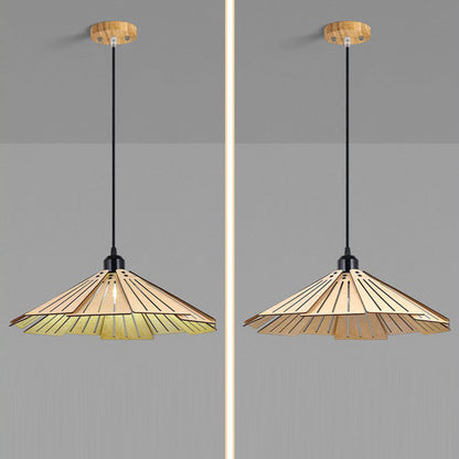 Floroux | Lampe Suspension Japonaise | Abat-jour en Bois de Tilleul