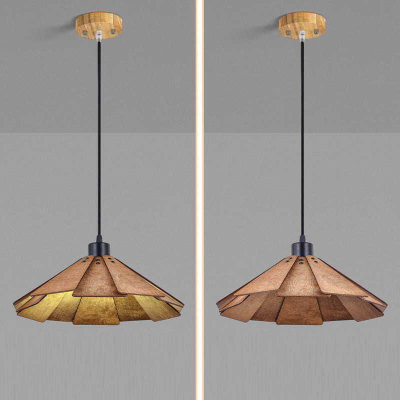 Floroux | Lampe Suspension Japonaise | Abat-jour en Bois de Tilleul