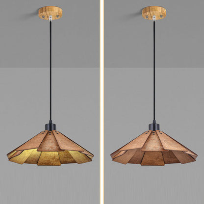 Floroux | Lampe Suspension Japonaise | Abat-jour en Bois de Tilleul