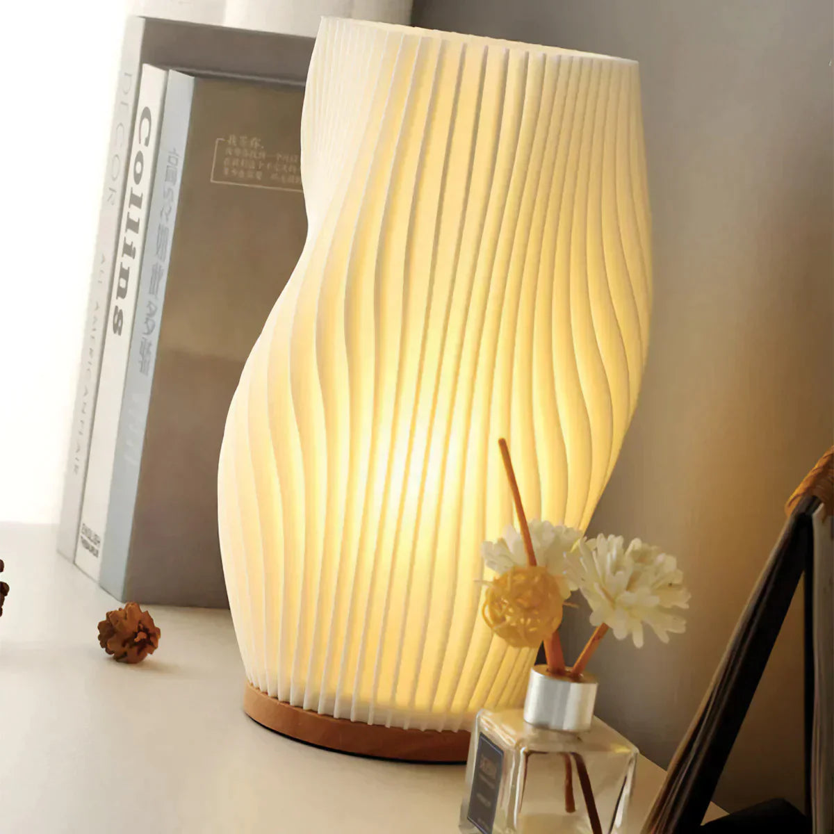 Floroux | Lampe de Table Vague | Design Dimmable Moderne