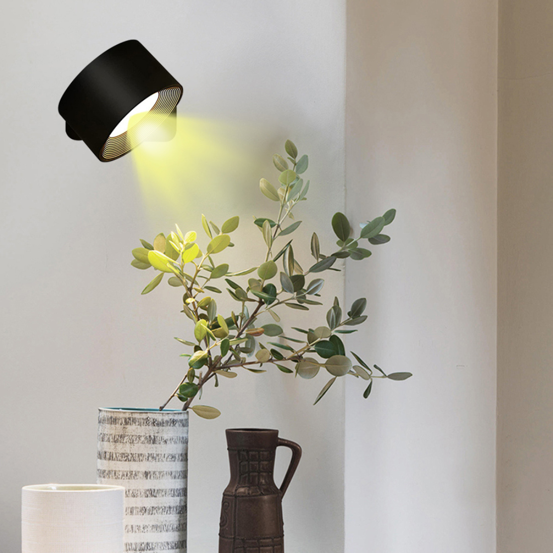 Floroux | Lampe Murale Sans Fil | Rotation 360° Rechargeable
