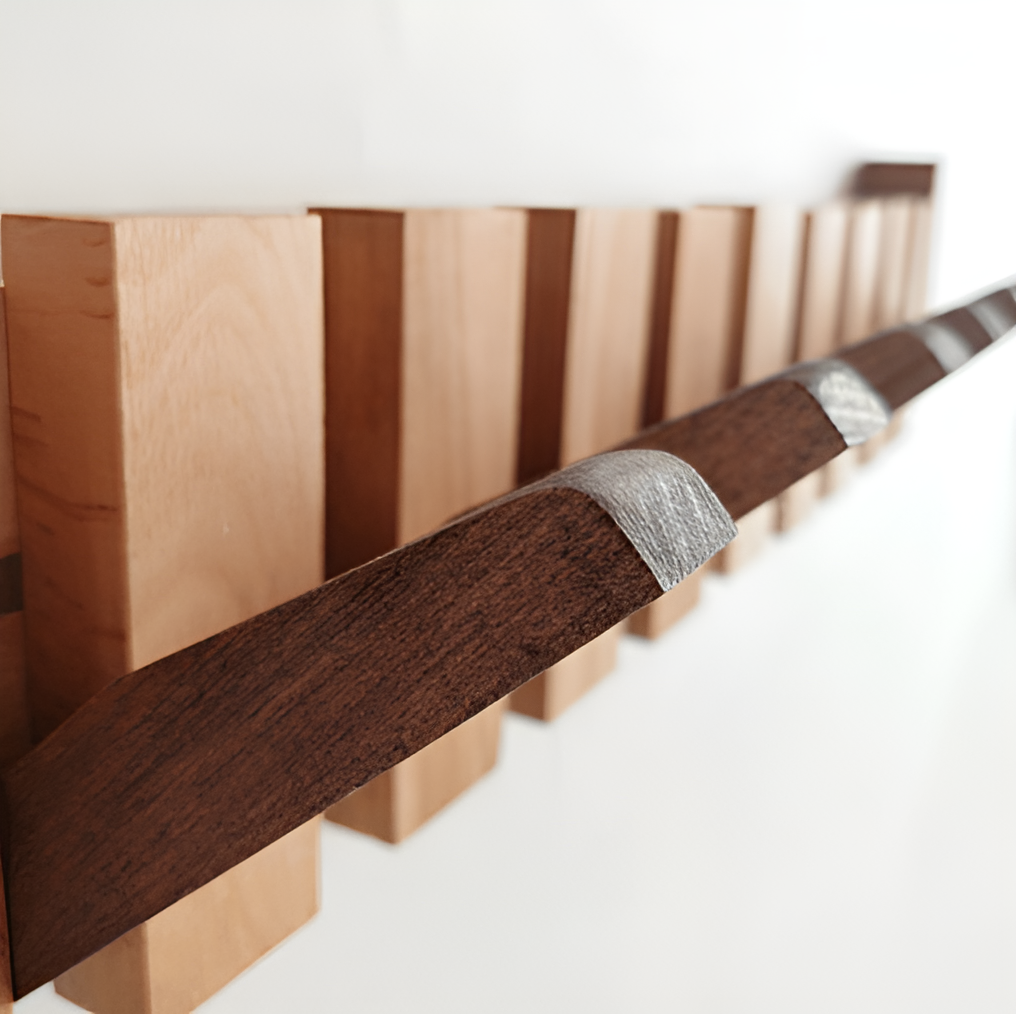 Floroux | Étagère Murale Piano en Bois | Crochets Pliables