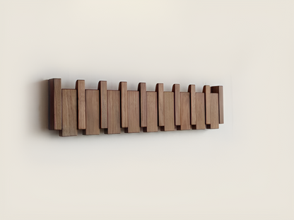 Floroux | Étagère Murale Piano en Bois | Crochets Pliables