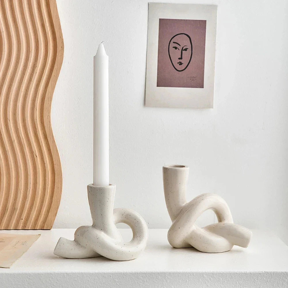 Floroux | Porte-Bougie Minimaliste | Design Élégant