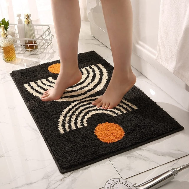 Floroux | Tapis de Bain Antidérapant | Microfibre Ultra Douce