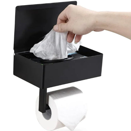 Floroux | Porte-Papier Toilette | Design Noir Mat