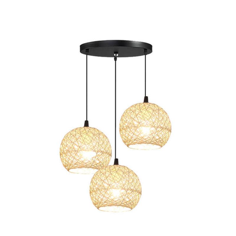 Floroux | Lampe Suspension Rotin | Design Artisanal Naturel