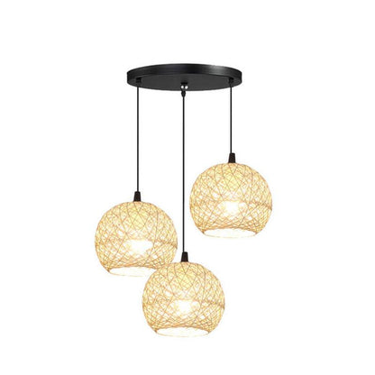 Floroux | Lampe Suspension Rotin | Design Artisanal Naturel