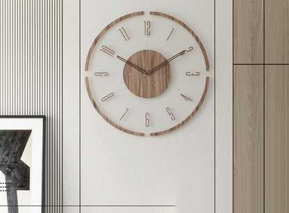 Floroux | Horloge Murale en Bois Silencieuse | Design Nordique