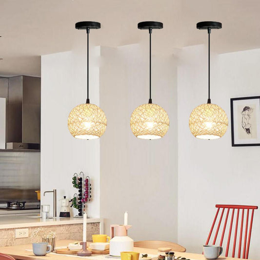 Floroux | Lampe Suspension Rotin | Design Artisanal Naturel