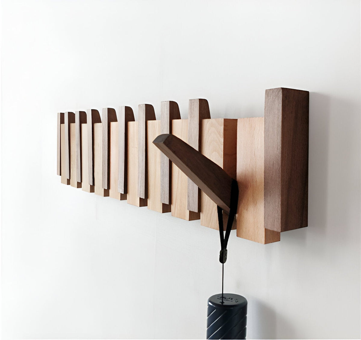 Floroux | Étagère Murale Piano en Bois | Crochets Pliables