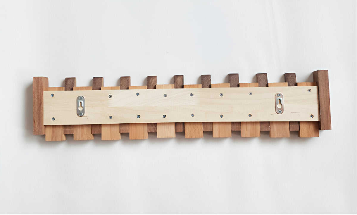 Floroux | Étagère Murale Piano en Bois | Crochets Pliables