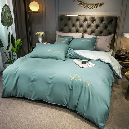 Floroux | Housse de Couette Brodée | Luxe et Élégance