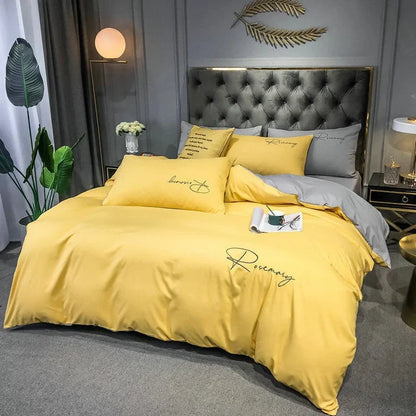 Floroux | Housse de Couette Brodée | Luxe et Élégance