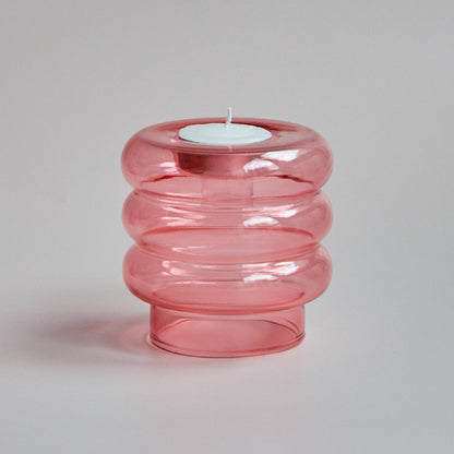 Floroux | Porte-Bougie en Verre Double Spirale