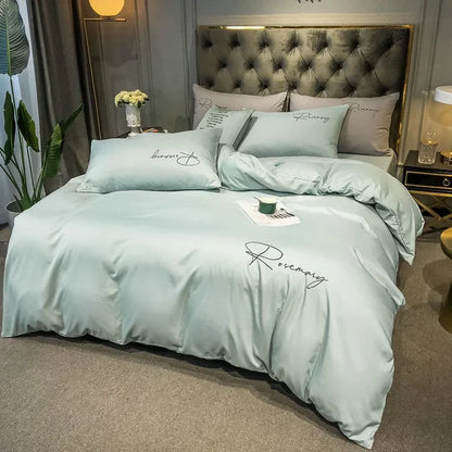 Floroux | Housse de Couette Brodée | Luxe et Élégance
