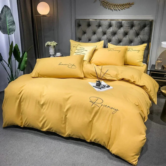 Floroux | Housse de Couette Brodée | Luxe et Élégance