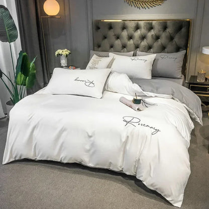Floroux | Housse de Couette Brodée | Luxe et Élégance