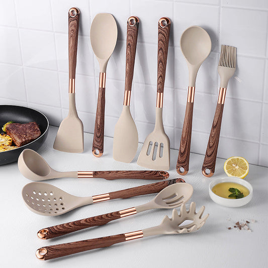 Floroux | Set d’Ustensiles de Cuisine en Silicone | Résistant à la Chaleur