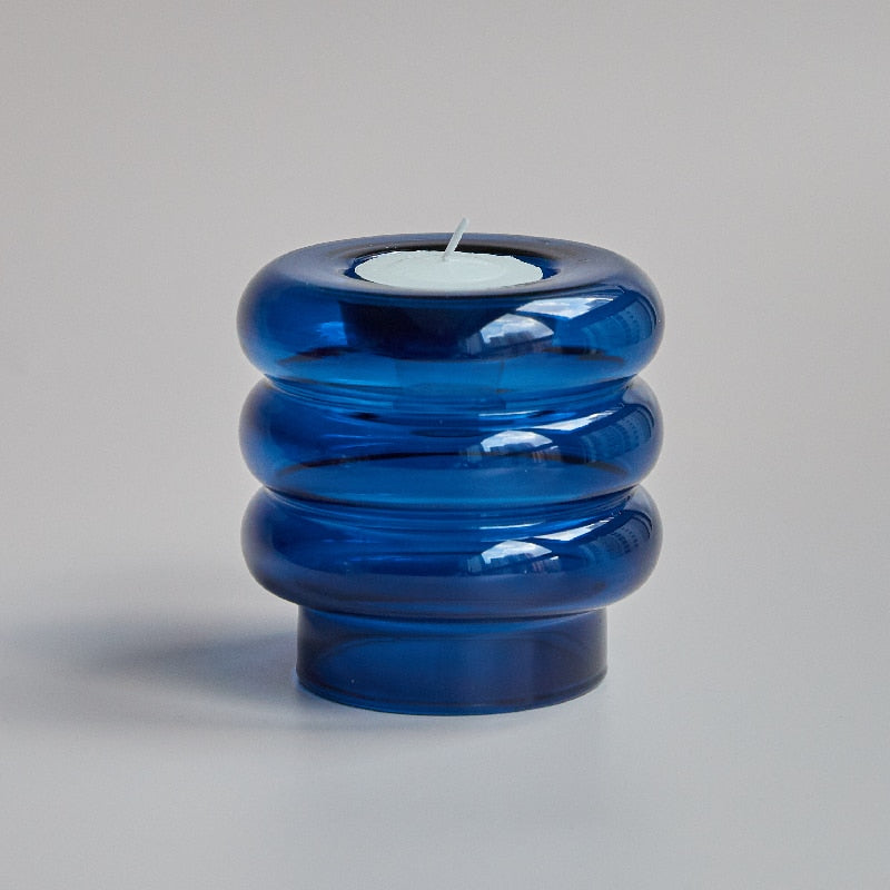 Floroux | Porte-Bougie en Verre Double Spirale
