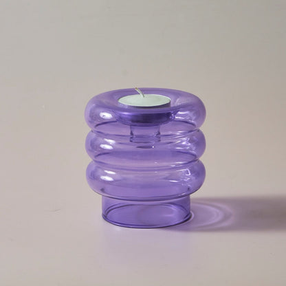 Floroux | Porte-Bougie en Verre Double Spirale