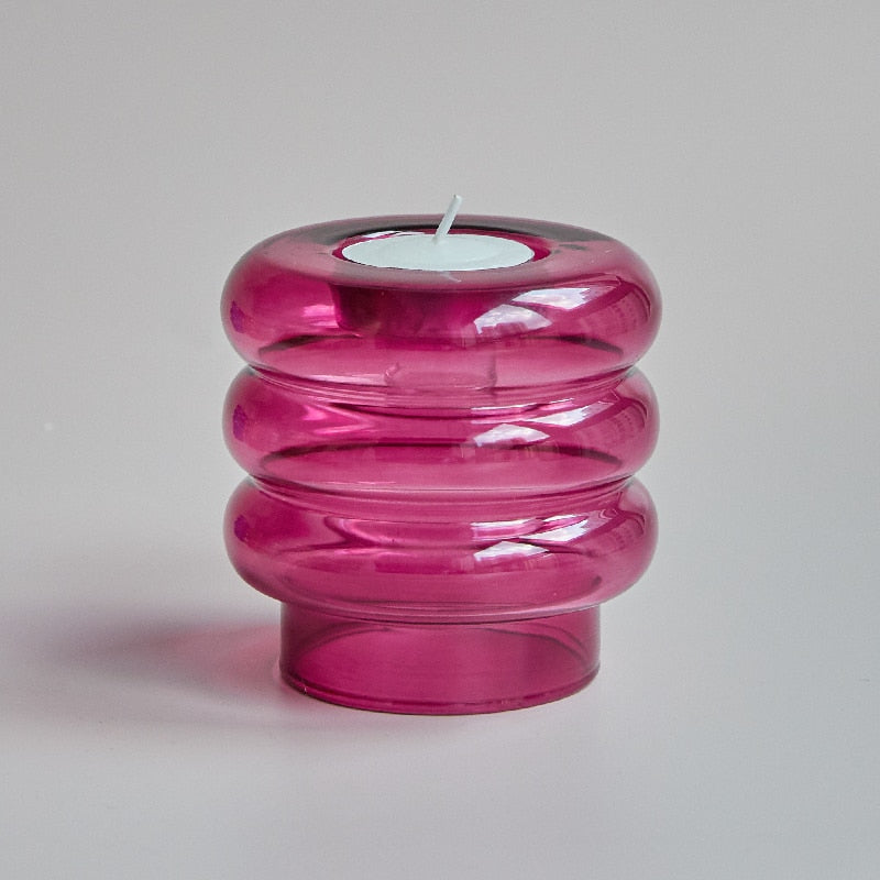 Floroux | Porte-Bougie en Verre Double Spirale