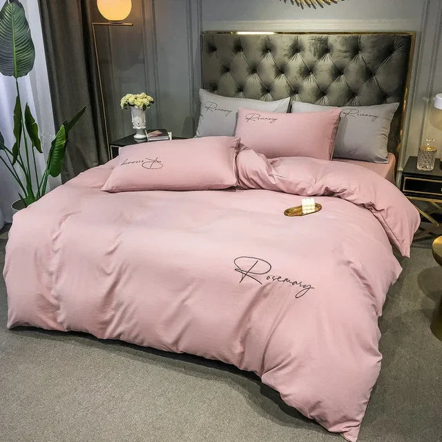 Floroux | Housse de Couette Brodée | Luxe et Élégance