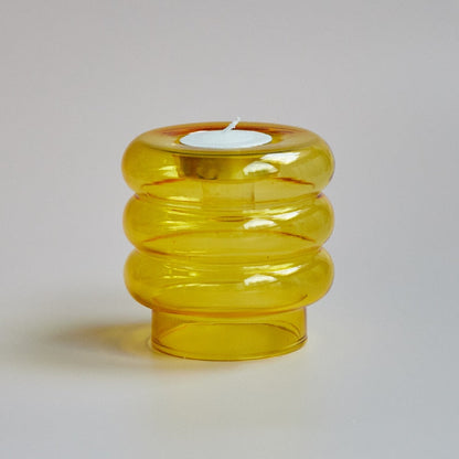Floroux | Porte-Bougie en Verre Double Spirale