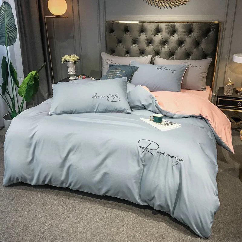 Floroux | Housse de Couette Brodée | Luxe et Élégance