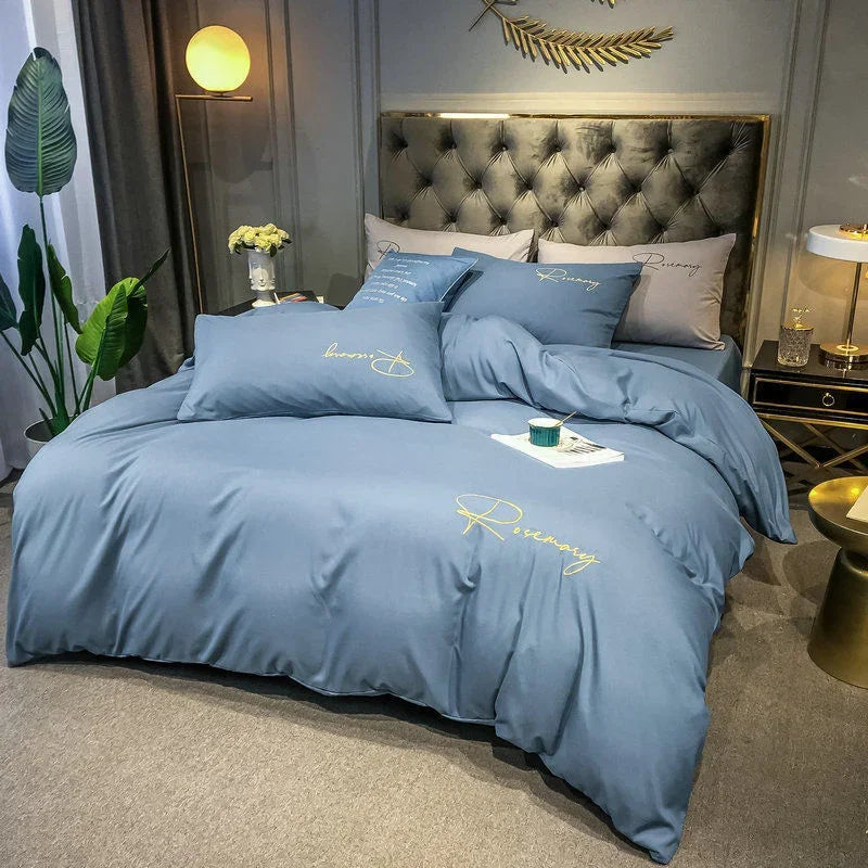 Floroux | Housse de Couette Brodée | Luxe et Élégance